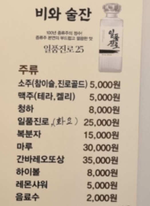 메뉴판