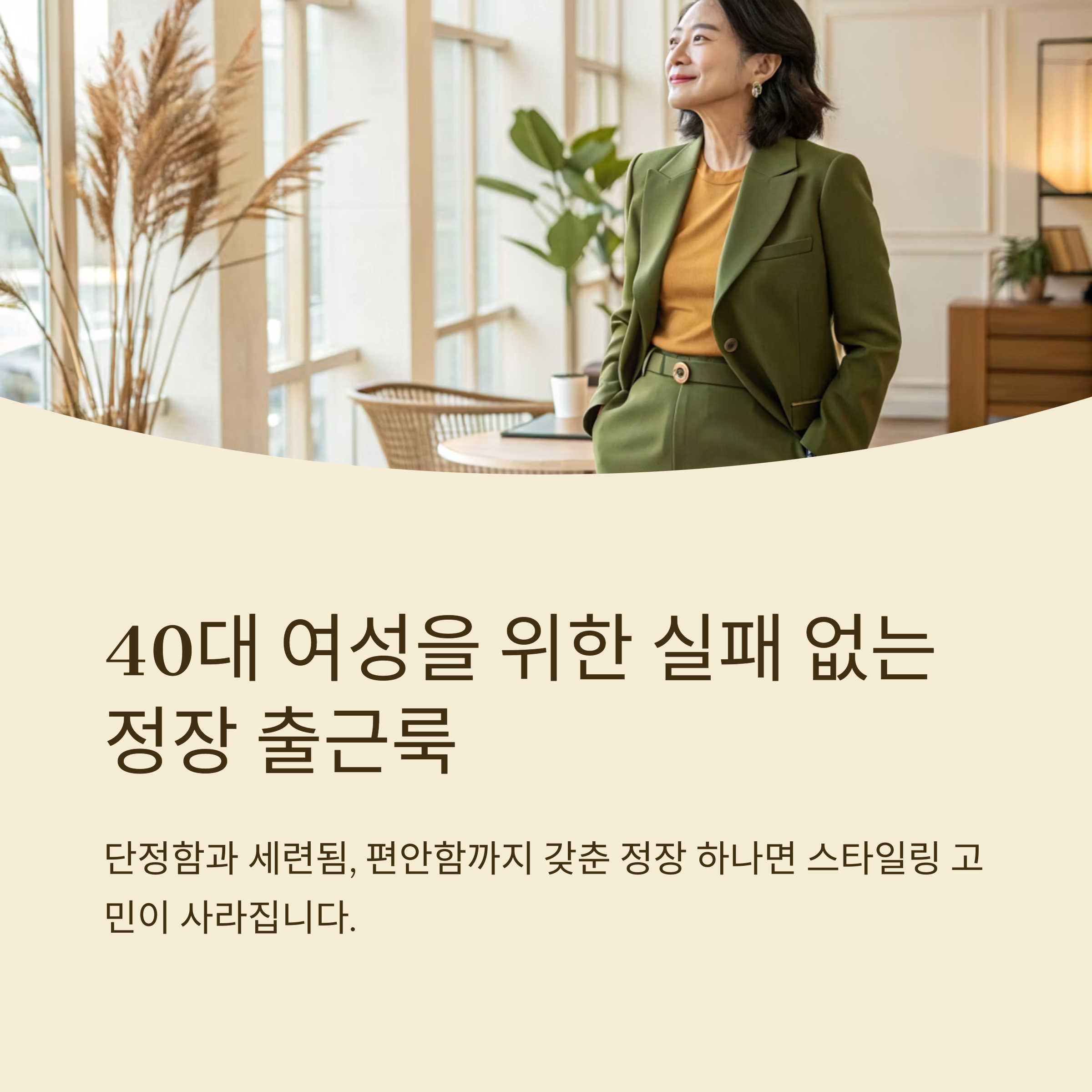 40대 여성 출근룩 실패 없는 정장