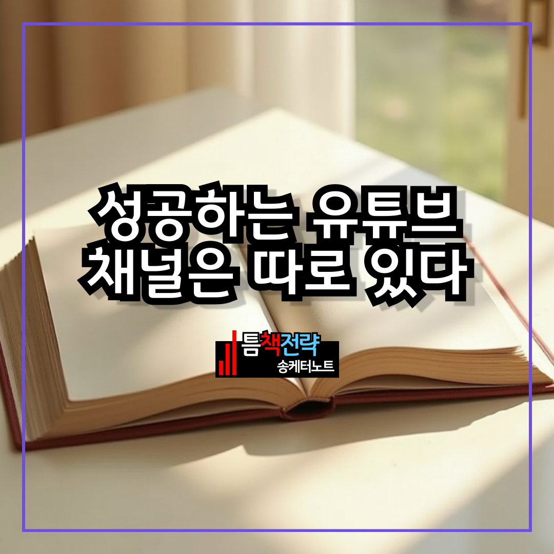 유튜브 시작할 때 처음 책, 성공하는 유튜브 채널은 따로 있다
