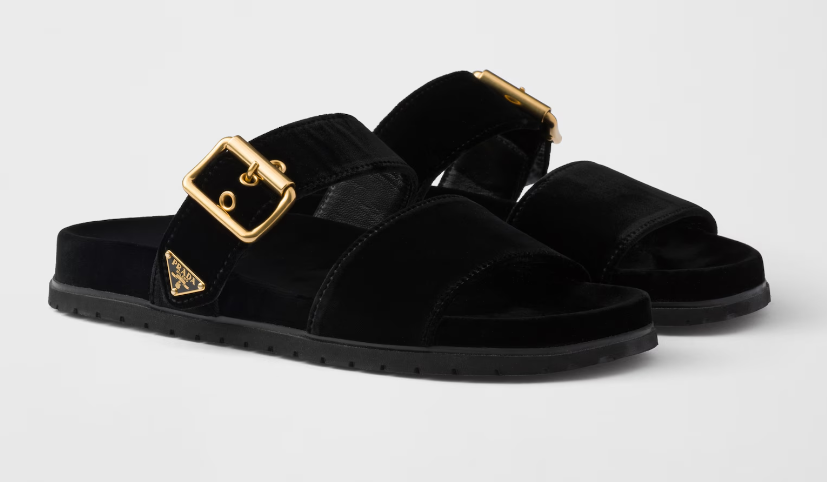 프라다 벨벳 슬라이드