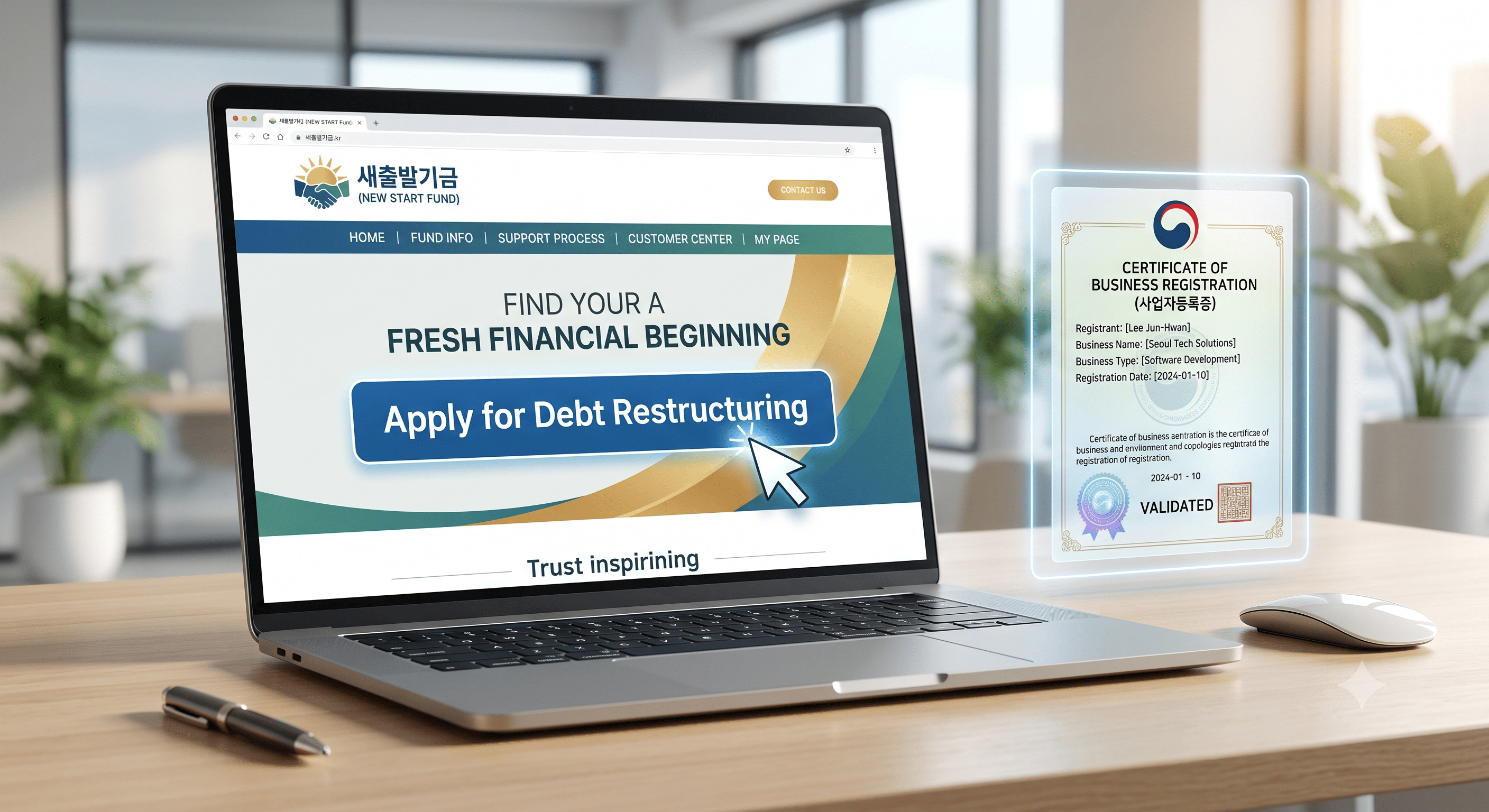 온라인 새출발기금 홈페이지를 통해 간편하게 소상공인 채무조정을 신청하는 방법