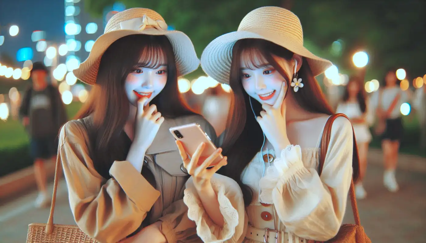 갤럭시-사진-번역하는-여성의-모습