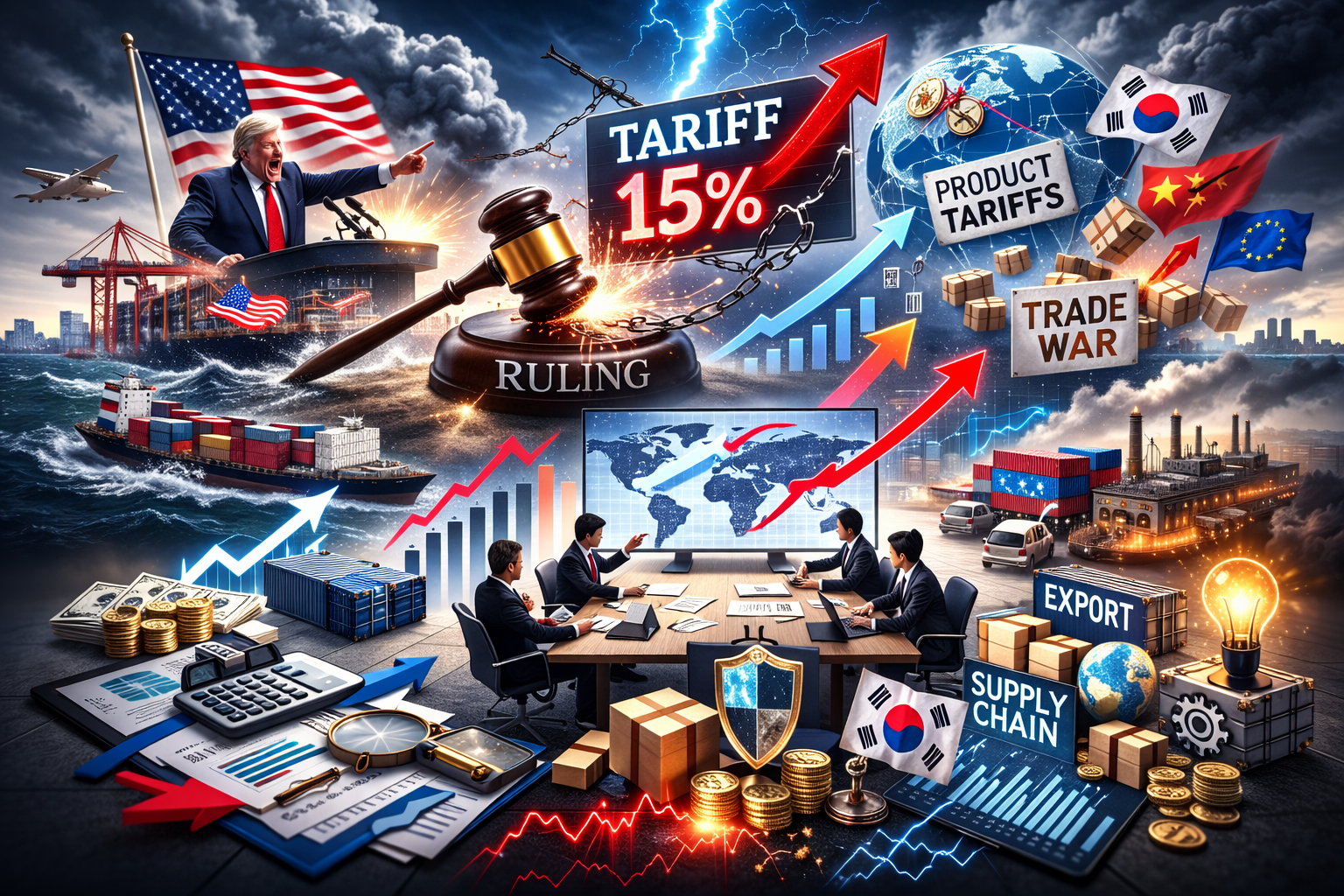 트럼프 관세와 글로벌 무역전쟁 이미지