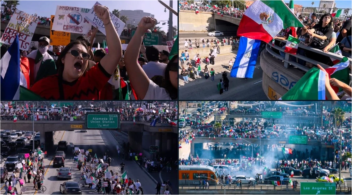 ICE 철폐 시위현장 이미지