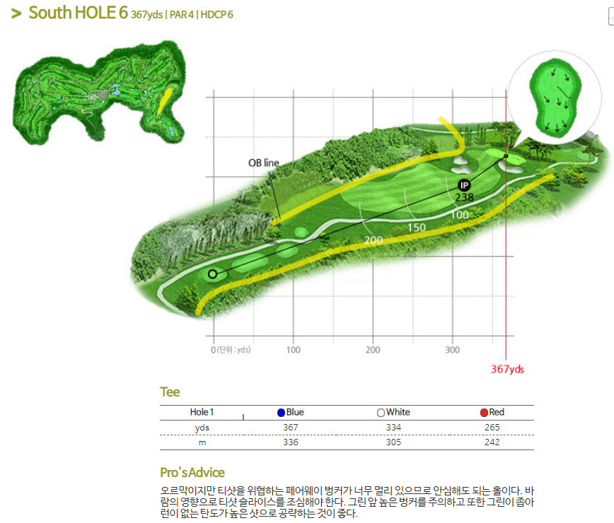 안성베네스트 골프클럽 남코스 6