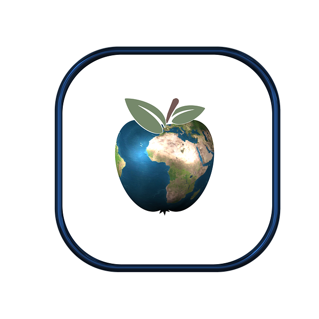 사과모양 지구 이미지