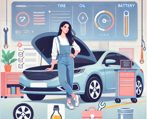 여성 운전자를 위한 차량 관리 에 대한 이미지