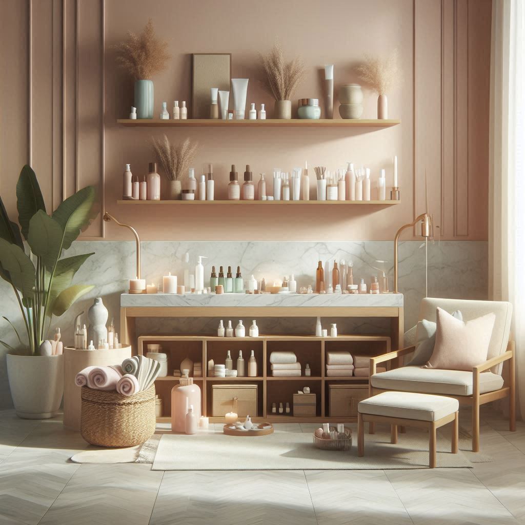 피부,체형관리 샵 배경