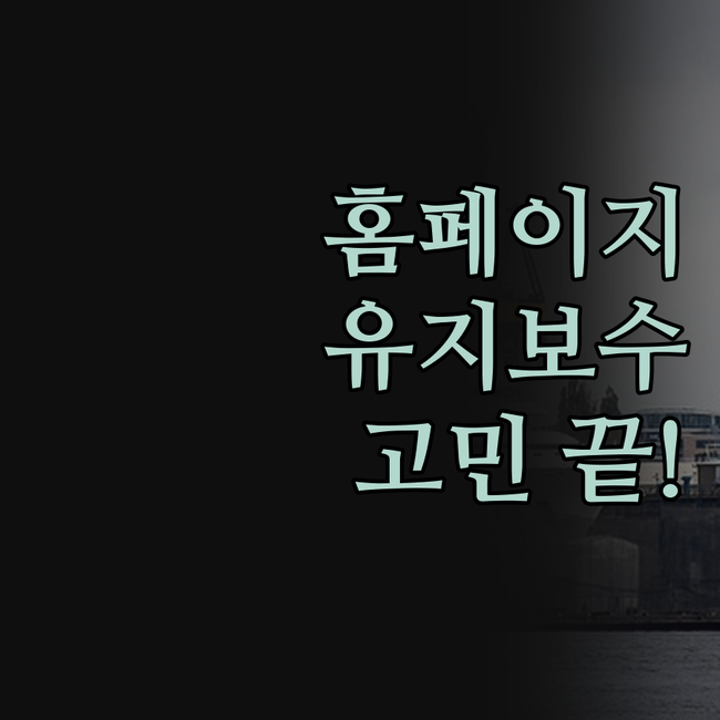 내 웹사이트, 전문가의 손길로 다시