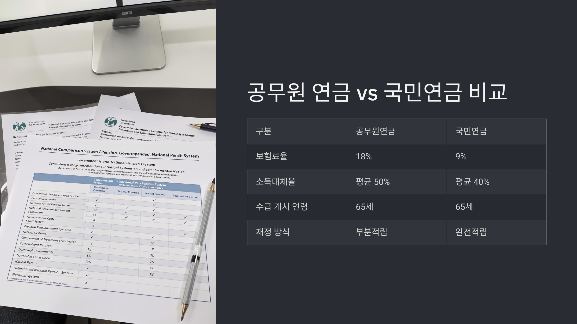 공무원 연금 수령액과 계산 방법