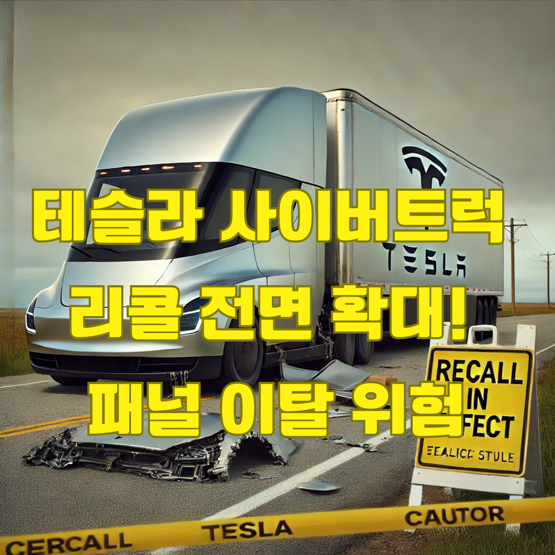 테슬라 사이버트럭 리콜: 외부 패널 문제로 미국 대부분 차량 회수