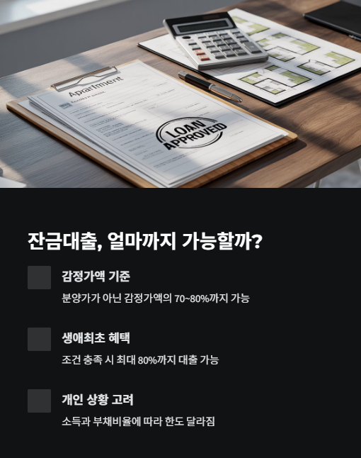 잔금대출 얼마까지 가능할까?