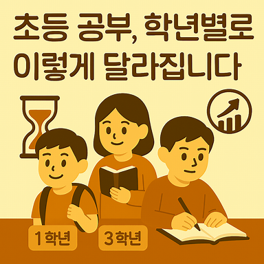 초등 공부, 학년별로 이렇게 달라집니다