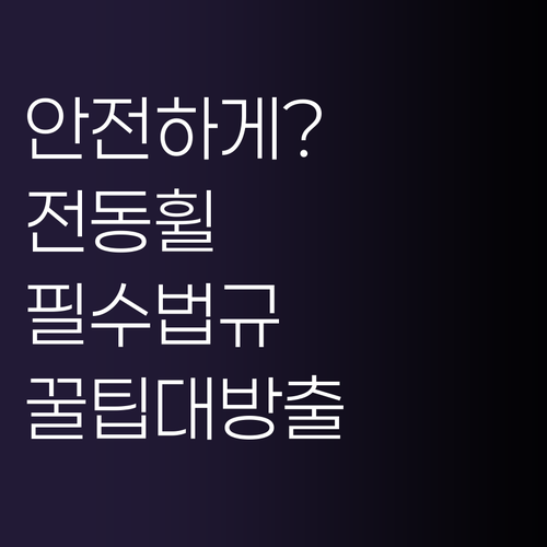 안전하게 즐기는 외발 전동휠, 꼭 알..