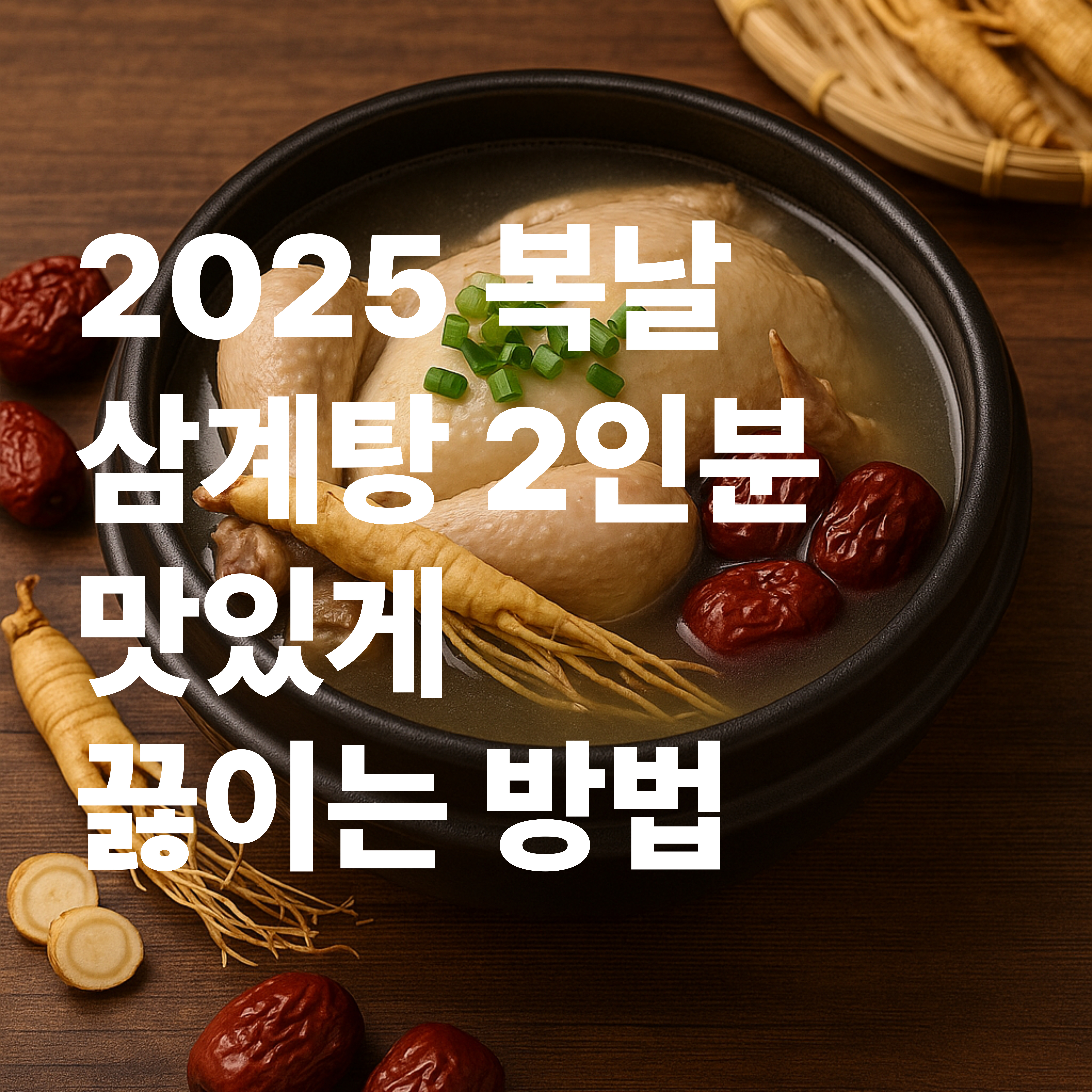 2025 복날 삼계탕 2인분 맛있게 끓이는 방법