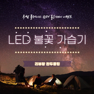 투썸 플레이스 윈터 홀리데이 이벤트 - LED 불꽃 가습기 - 내돈내산 리뷰 - 불멍 가습기