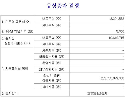 OCI홀딩스-유상증자