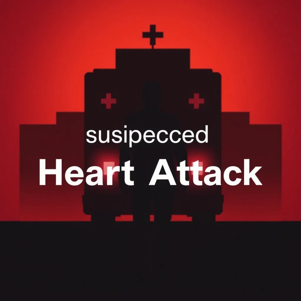 병원을 상징하는 앰뷸런스나 병원 건물의 실루엣과, 그곳을 향해 걸어가는 사람의 뒷모습. 긴급성을 나타내는 빨간색 또는 주황색 계열의 배경색을 사용해 주세요.