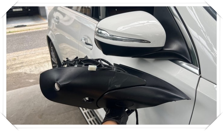 벤츠 GLE 중고사이드미러 프레임 교체 수리