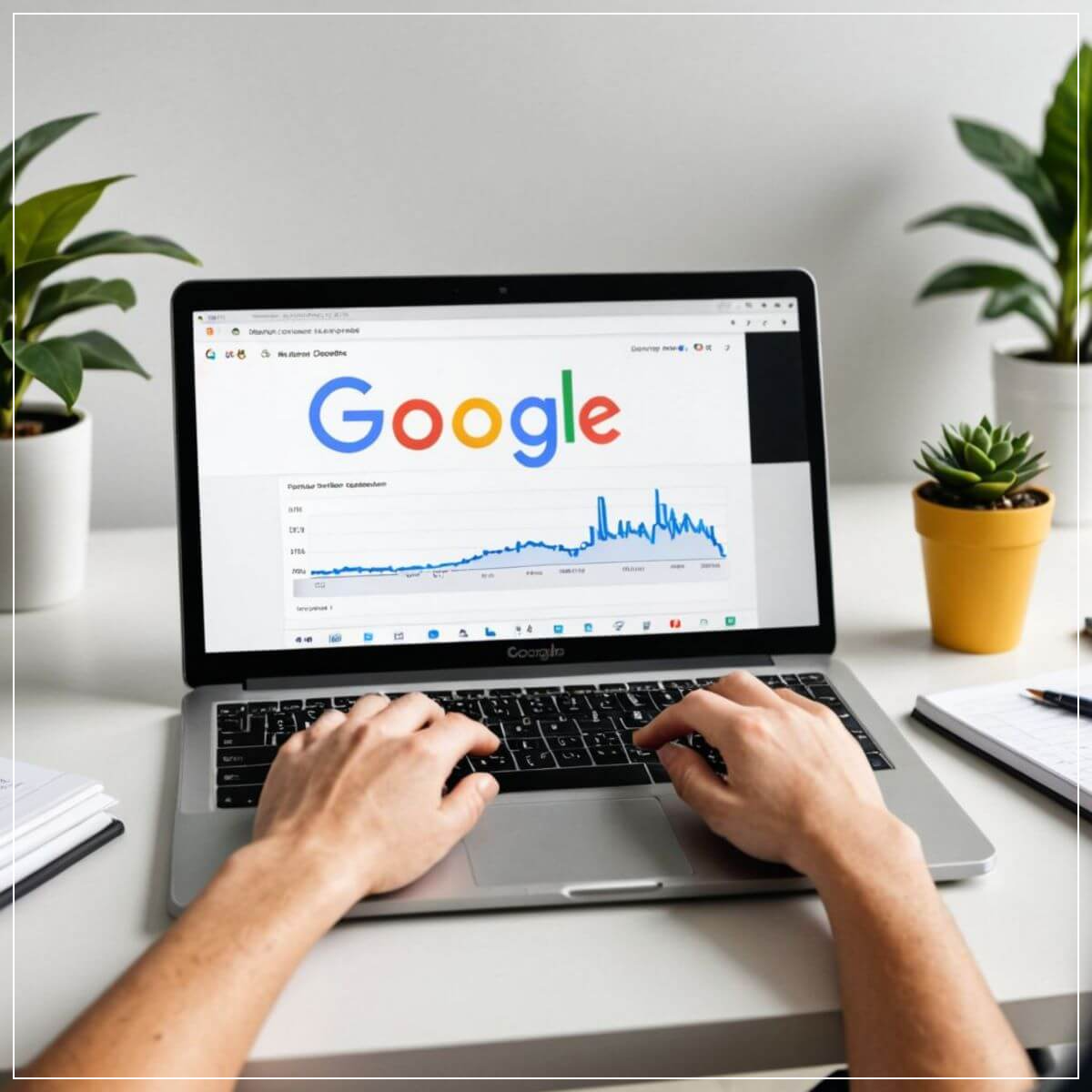 구글-서치콘솔에서-웹사이트-성능을-분석하는-사람