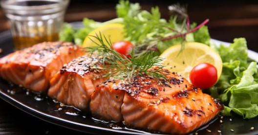 당뇨에 좋은 음식 요리 : 구운 연어