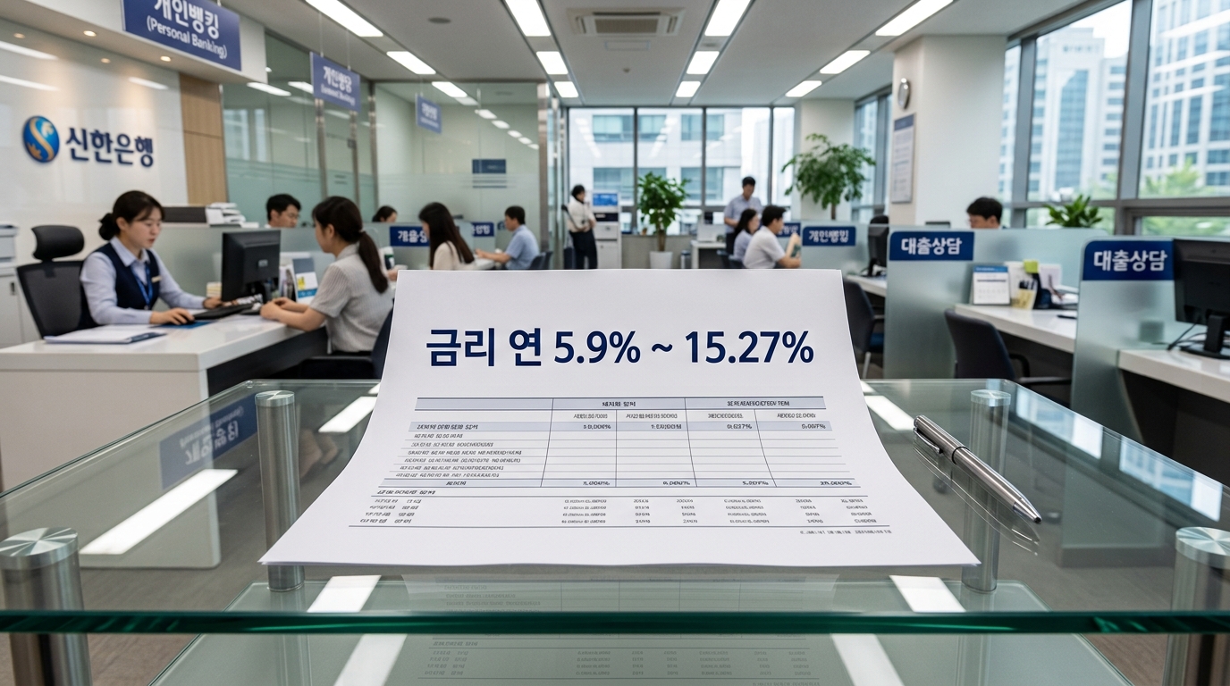 중저신용자 이자 부담을 낮춘 생활안정자금대출의 연간 금리 조건 안내 표