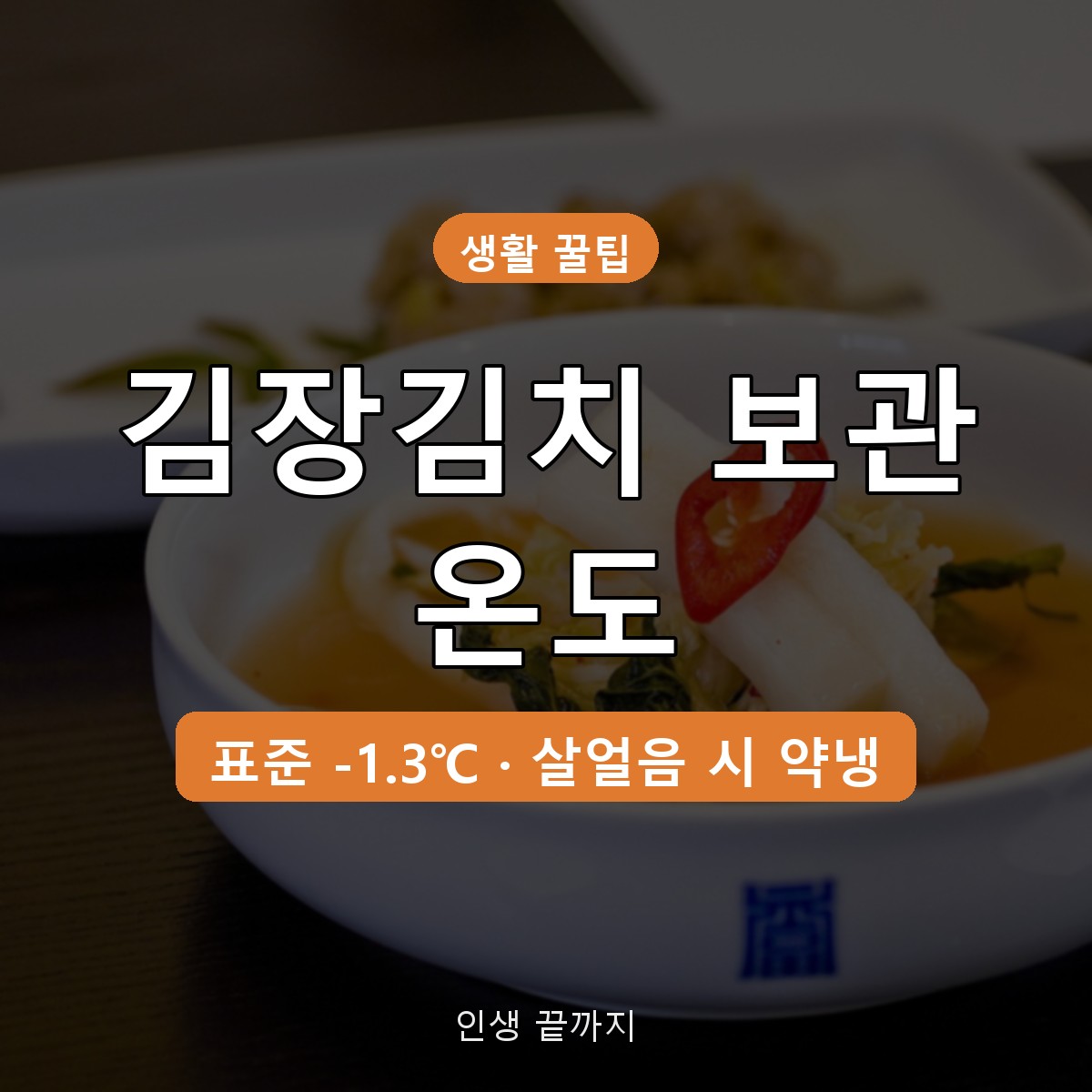 김장김치 보관 온도, 김치냉장고 -1.3℃ 설정과 숙성 기간 총정리