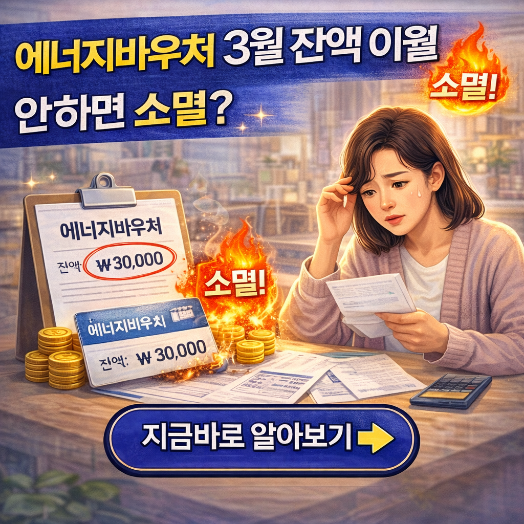 [필독] 에너지바우처 3월 잔액 이월 안 하면 소멸? 2026 최신 정책 확인하세요