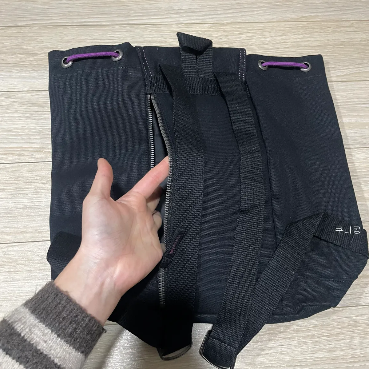 가볍고-데일리로-사용하기-좋은-가방-팀코믹스-빈티지-스트링-백팩-후기