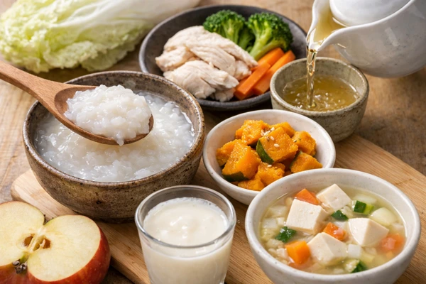 장염에 적합한 부드러운 죽