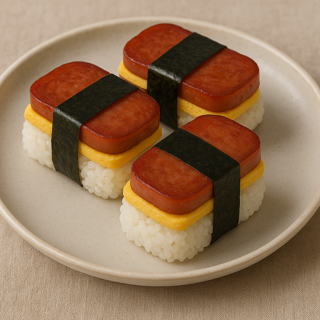 계란지단 넣은 스팸 무스비