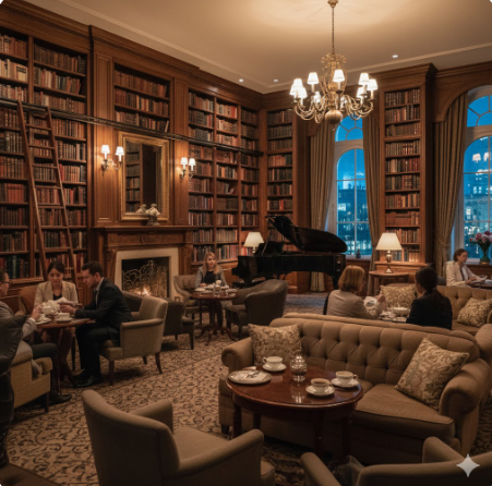 스마트폰으로 호텔 예약 페이지와 달력 앱을 확인하는 이미지