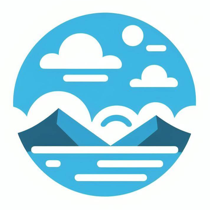 하늘색의 기후 로고