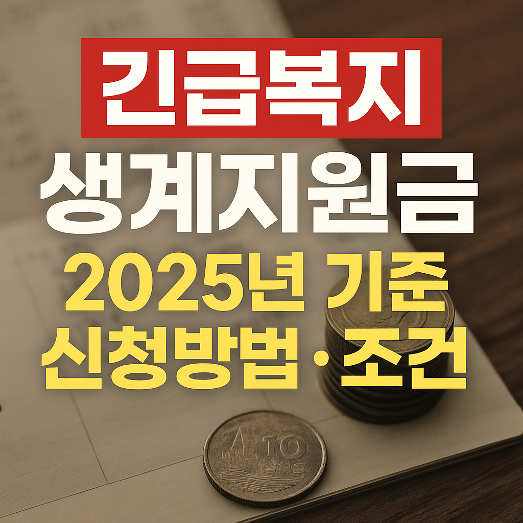 2025 긴급복지 생계지원금 신청 방법