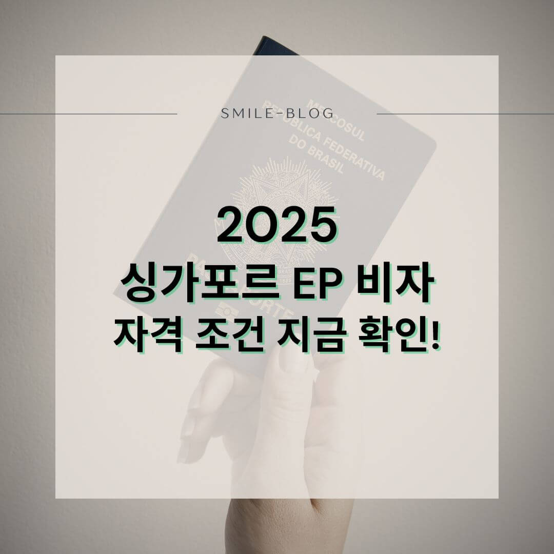 2025 싱가포르 취업비자 신청 방법 완전 정리 &ndash; EP 자격 조건부터 연봉 기준까지!