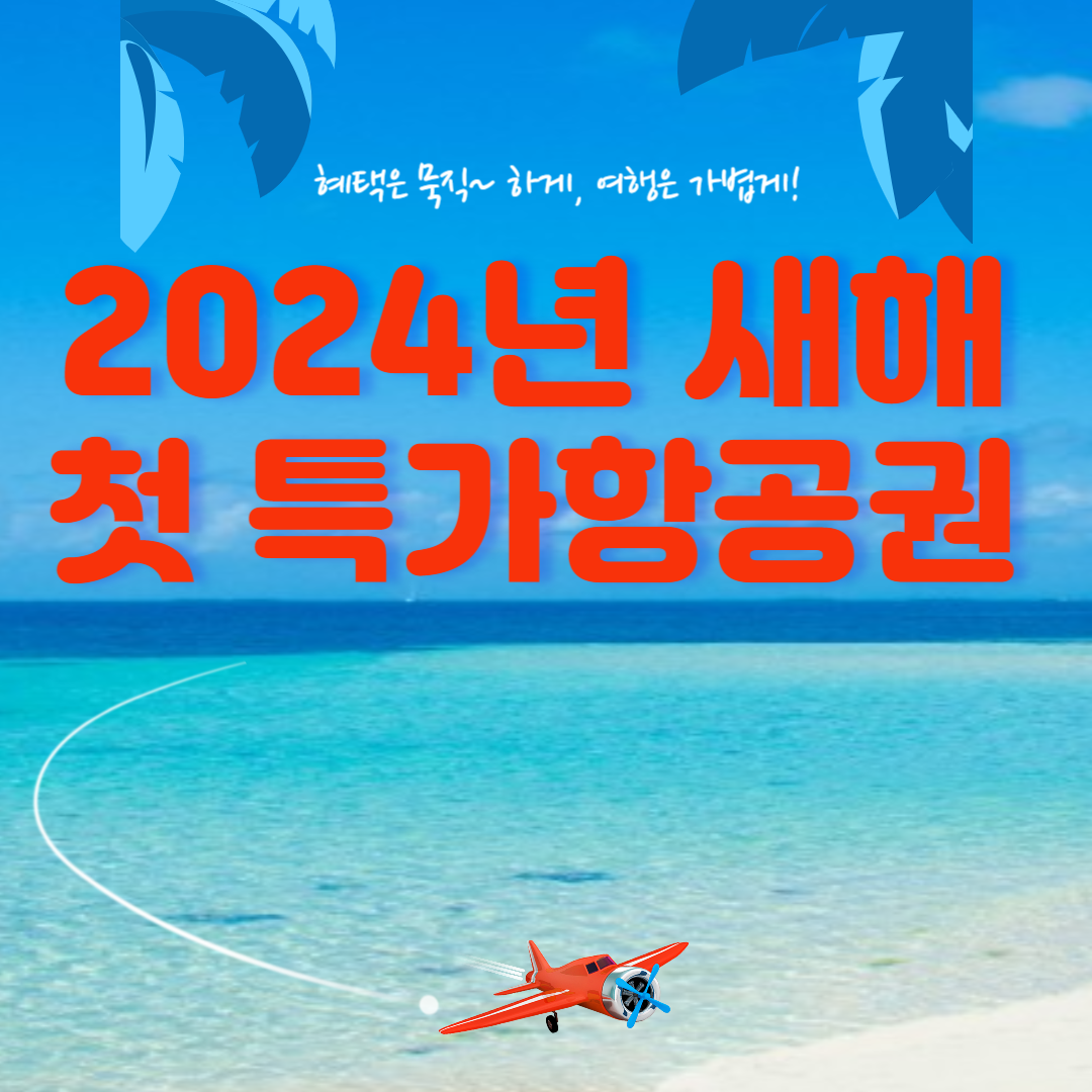 2024년 1월 특가 항공권 정리