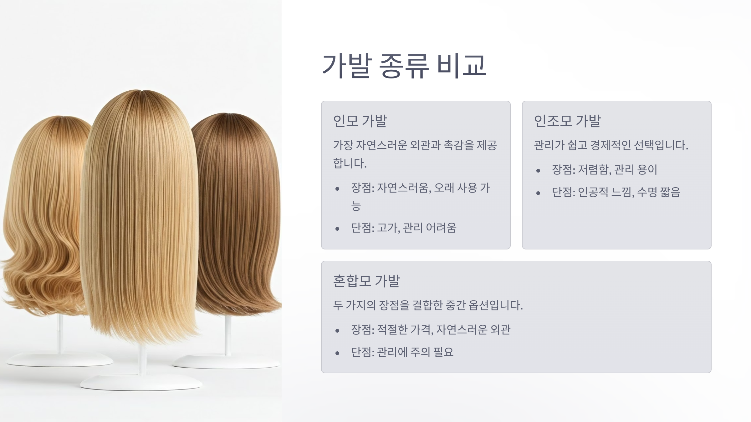 항암치료 가발 선택하기