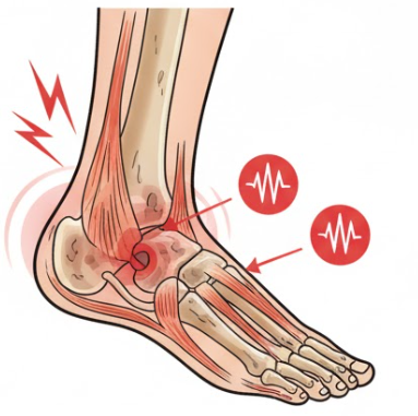 지속적으로 뻐근하거나 묵직한 통증