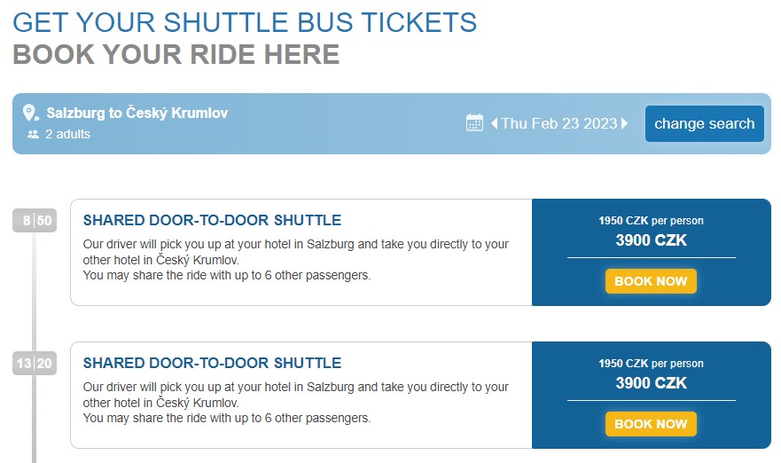 잘츠부르크-체스키-구간-CK셔틀-요금표