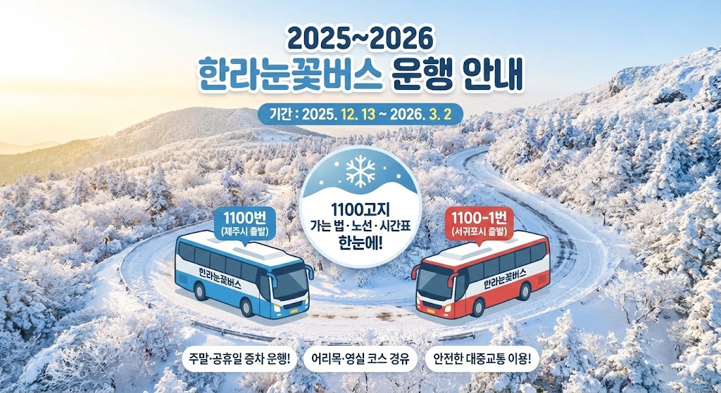 2025-2026년 한라눈꽃버스 운행 안내 썸네일