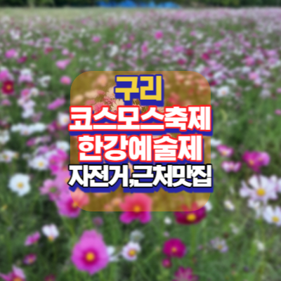 구리코스모스축제-한강예술제-자전거대여 빌려타기-근처맛집-2023년.총정리