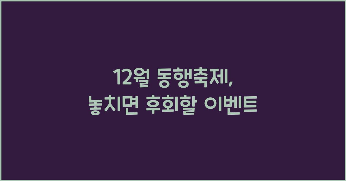 12월 동행축제