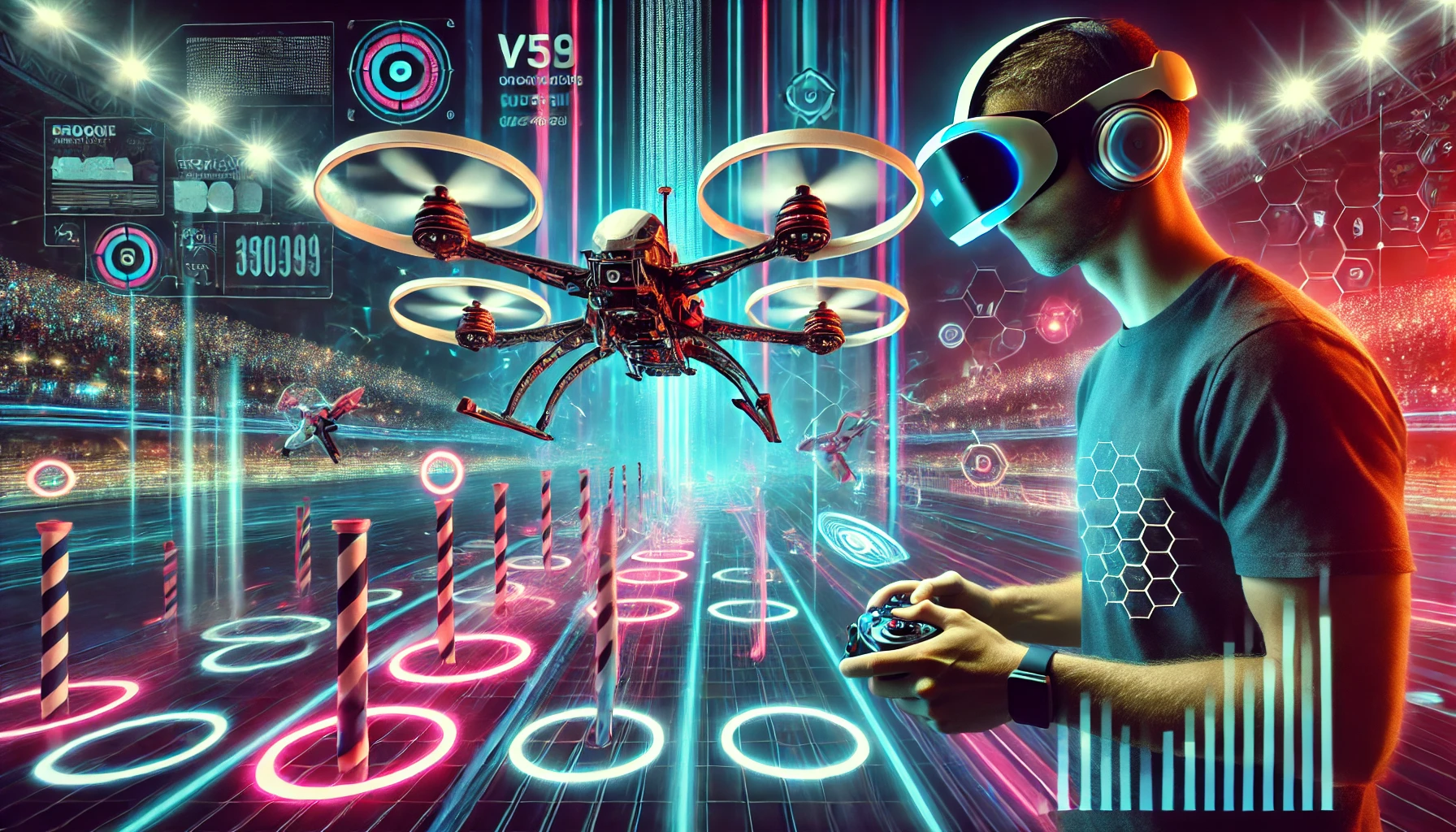 드론 레이싱의 세계: 드론 스포츠의 가능성을 나타내는 이미지