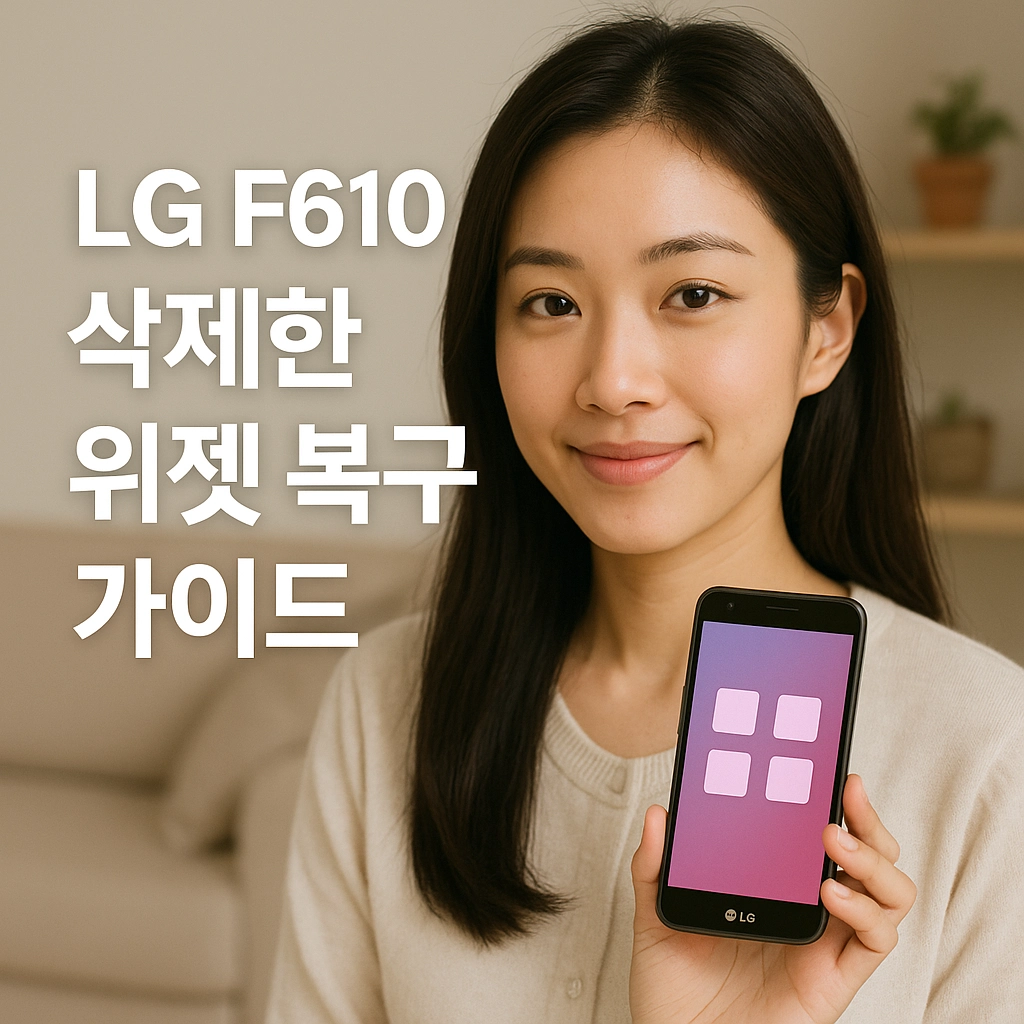 LG F610 삭제한 위젯 복구 가이드