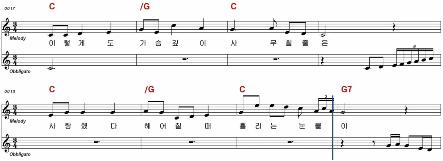 이현 이별이 주고 간 슬픔 악보