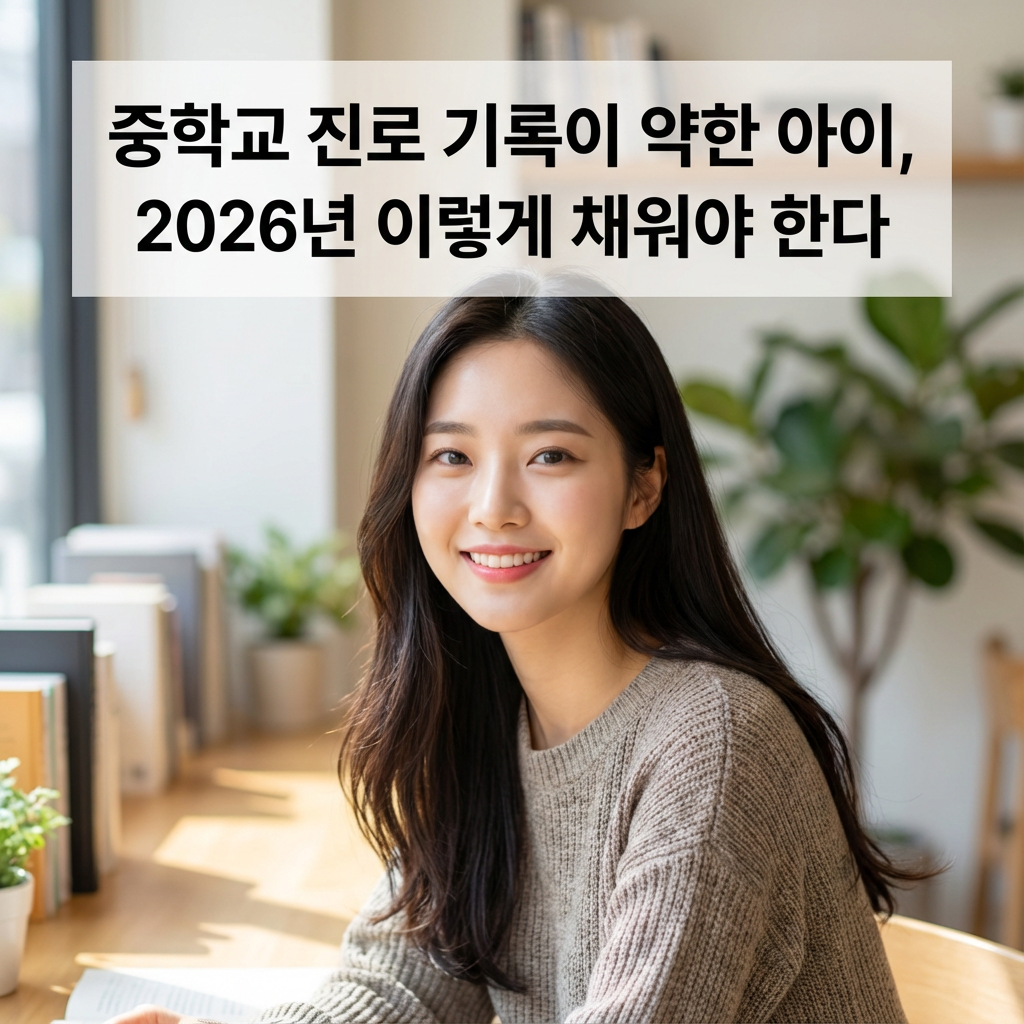 중학교 진로 기록이 약한 아이 | 2026년 이렇게 채워야 한다