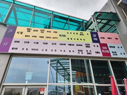 풍물시장 건물 안내표