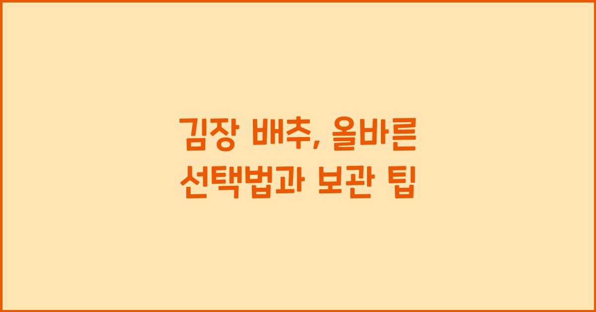 김장 배추