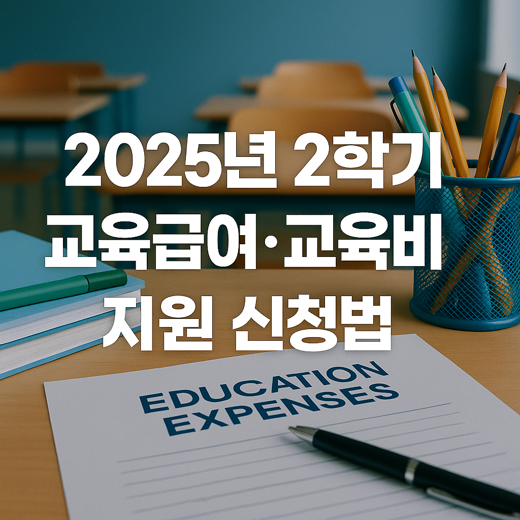 2025년 2학기 교육급여&middot;교육비 지원 신청법
