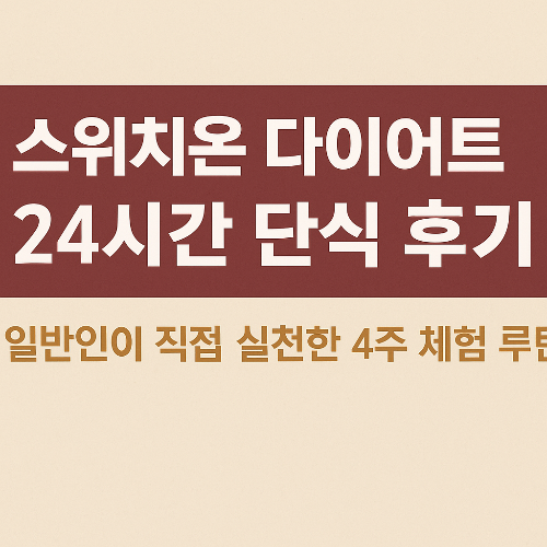 스위치온 다이어트 (식단,장단점,4주루틴)